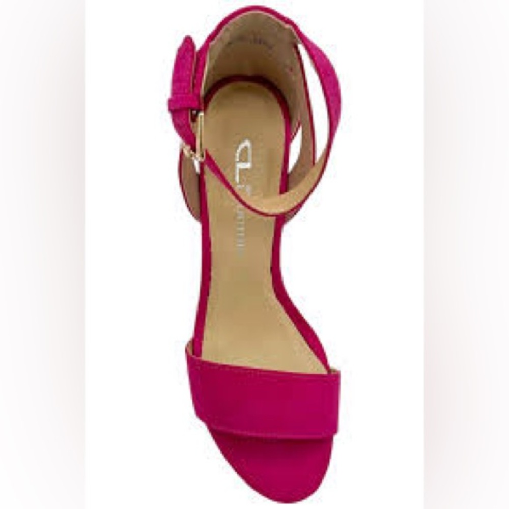 CL by Laundry Hot Pink Ankle-Strap Open-Toe Heels